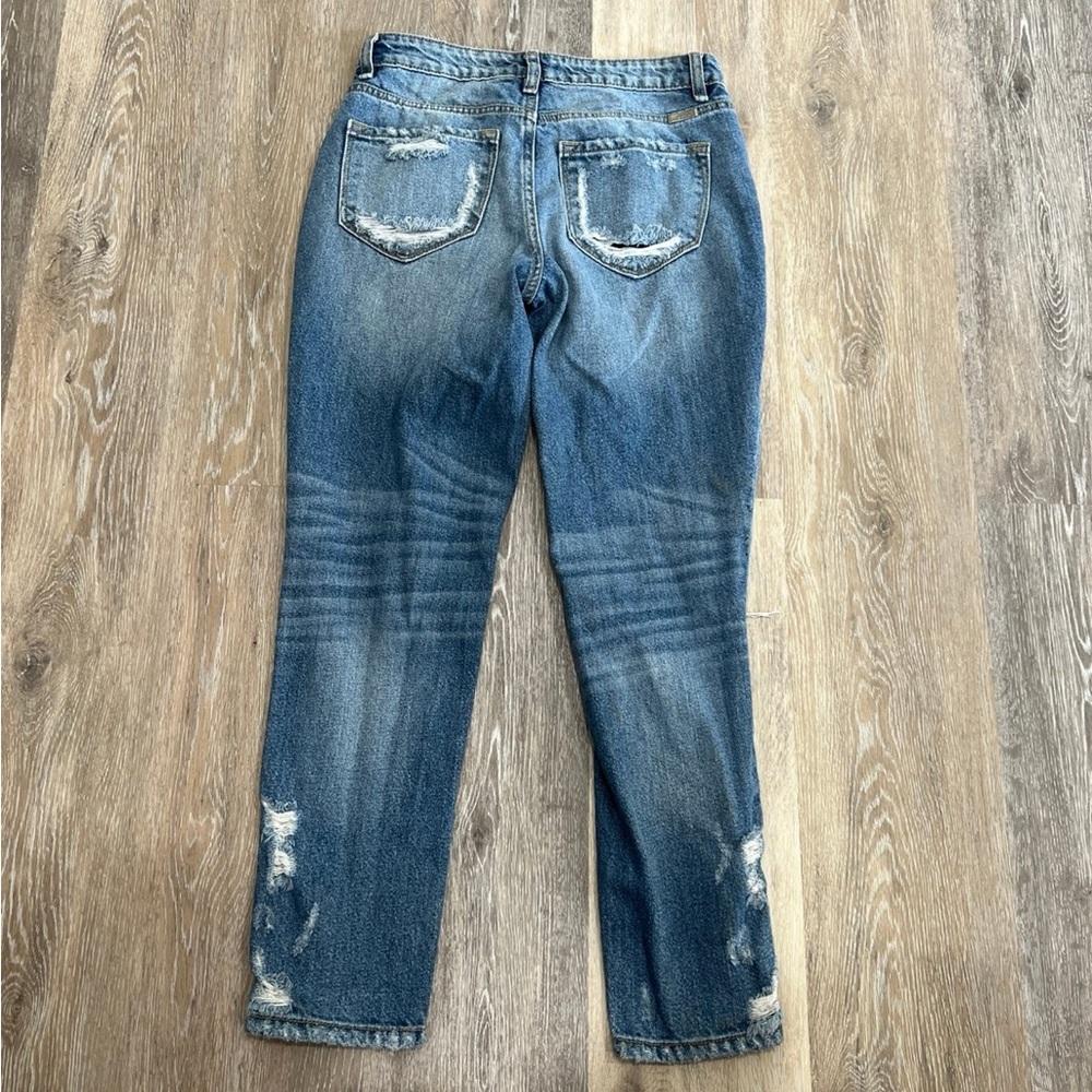 KanCan Ripped Blue Boyfriend Jeans - Picture 5 of 5